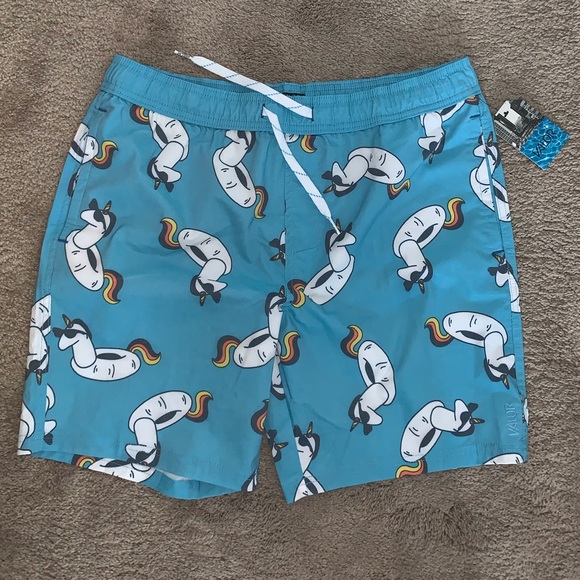 unicorn swim trunks